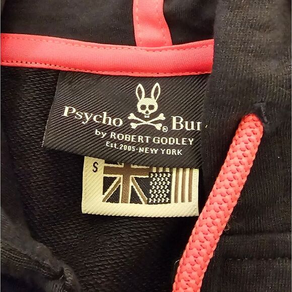 Women's Tracksuit Warmup Full Zip Hoodie Psycho Bunny Big Bunny Pockets NWOT - Picture 4 of 8